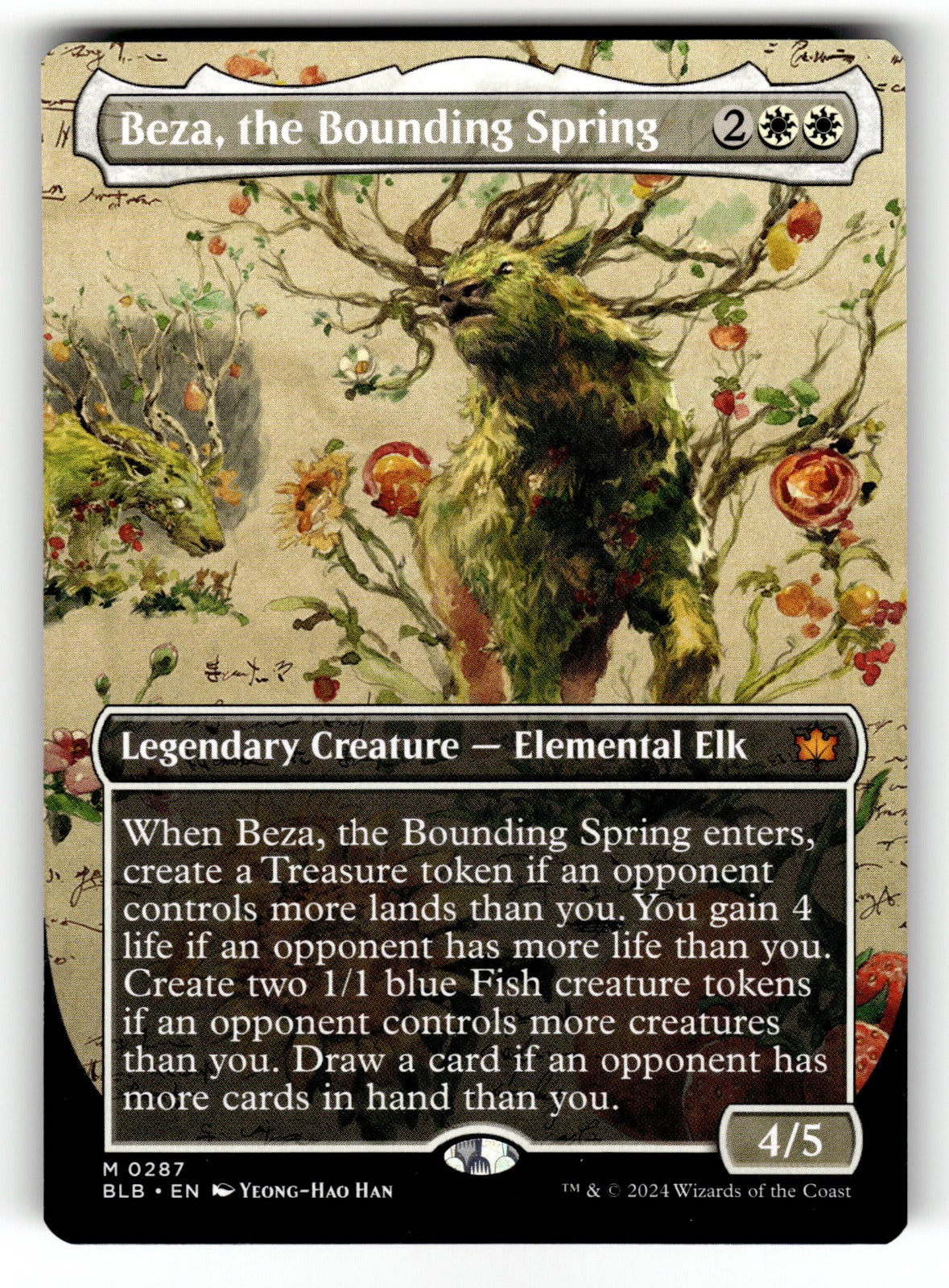 Beza, the Bounding Spring (Borderless) – 287 BLB: Bloomburrow M NM