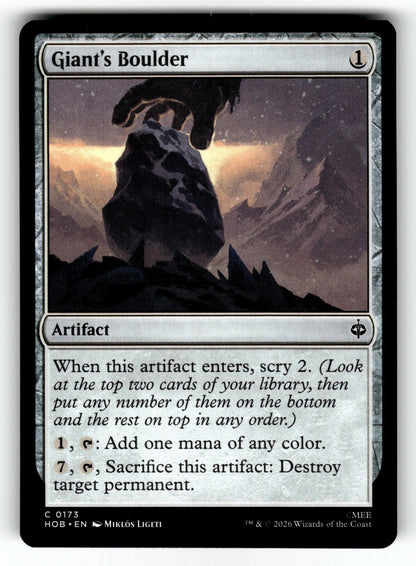 Giant's Boulder – 173 HOB: The Hobbit C NM