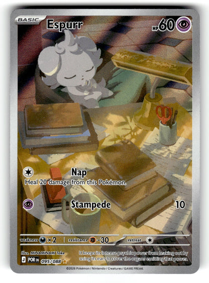 Espurr – 095/088 POR: ME03: Perfect Order Illustration Rare Holo NM