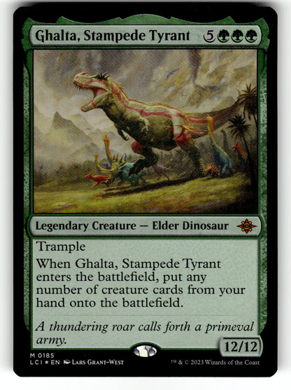 Ghalta, Stampede Tyrant – 185 LCI: The Lost Caverns of Ixalan M Foil NM