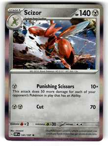 Scizor – 141/197 OBF: SV03: Obsidian Flames Rare Holo NM
