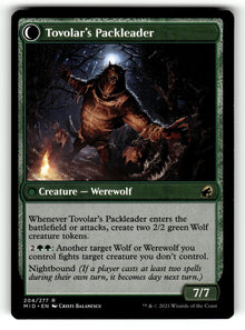 Tovolar's Huntmaster – 204 MID: Innistrad: Midnight Hunt R LP (Back)