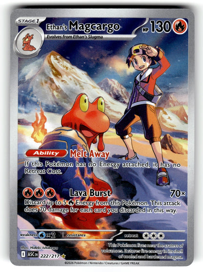 Ethan's Magcargo – 222/217 ASC: ME: Ascended Heroes Illustration Rare HoloNM