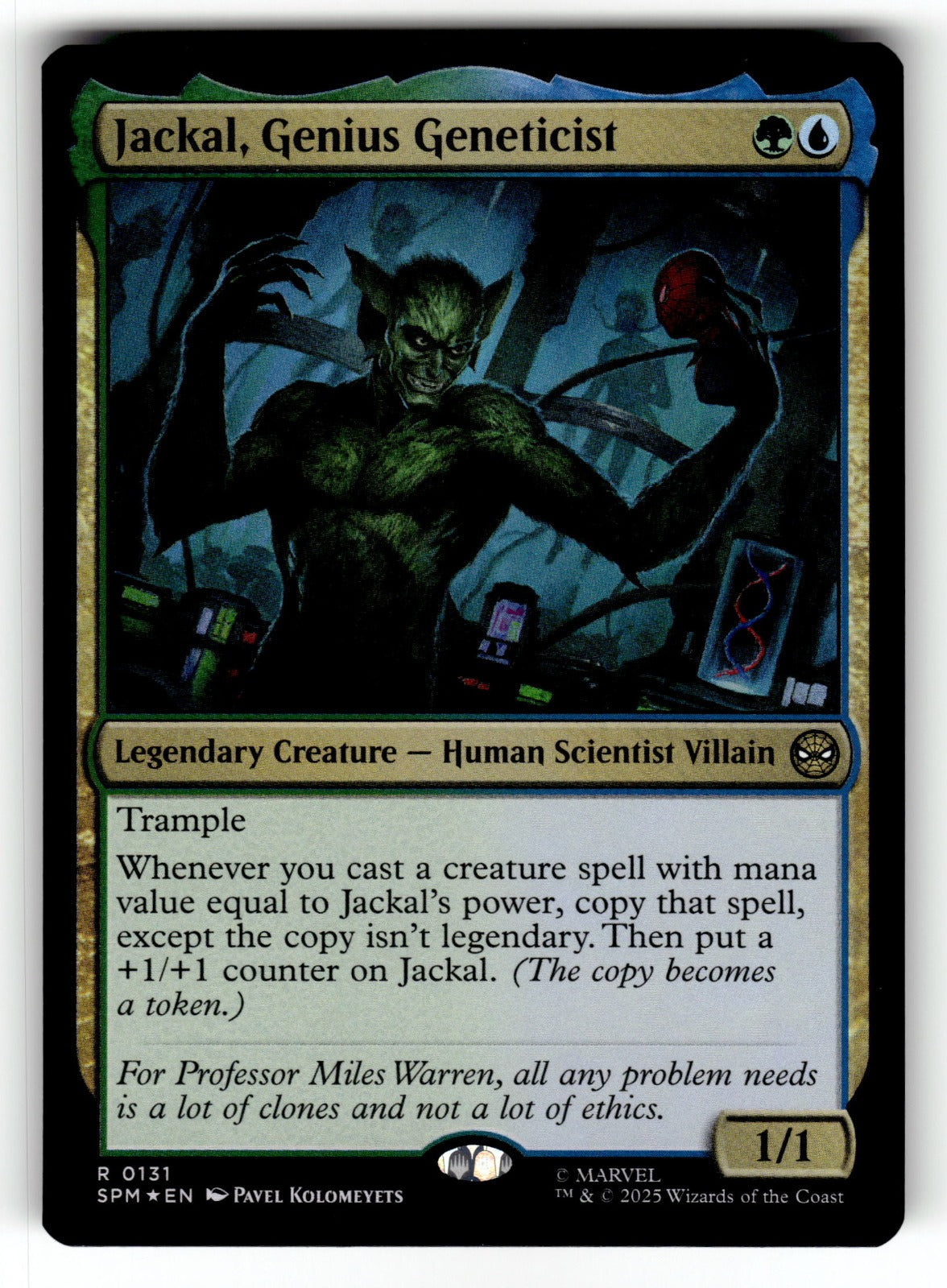 Jackal, Genius Geneticist – 131 SPM: Marvel's Spider-Man R Foil NM