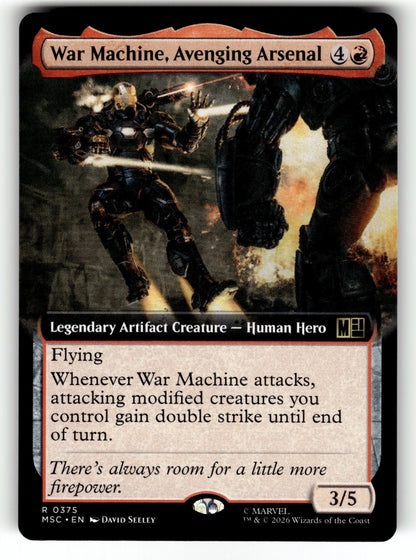 War Machine, Avenging Arsenal (Extended Art) – 375 MSC: Commander: Marvel Super Heroes R NM