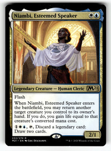 Niambi, Esteemed Speaker – 222 M21: Core Set 2021 R NM