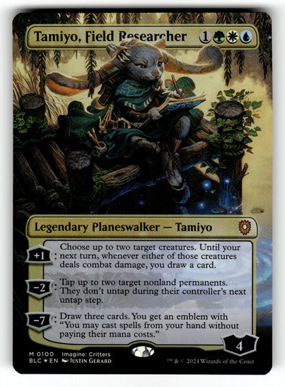 Tamiyo, Field Researcher (Borderless) – 100 BLC: Commander: Bloomburrow M Foil NM
