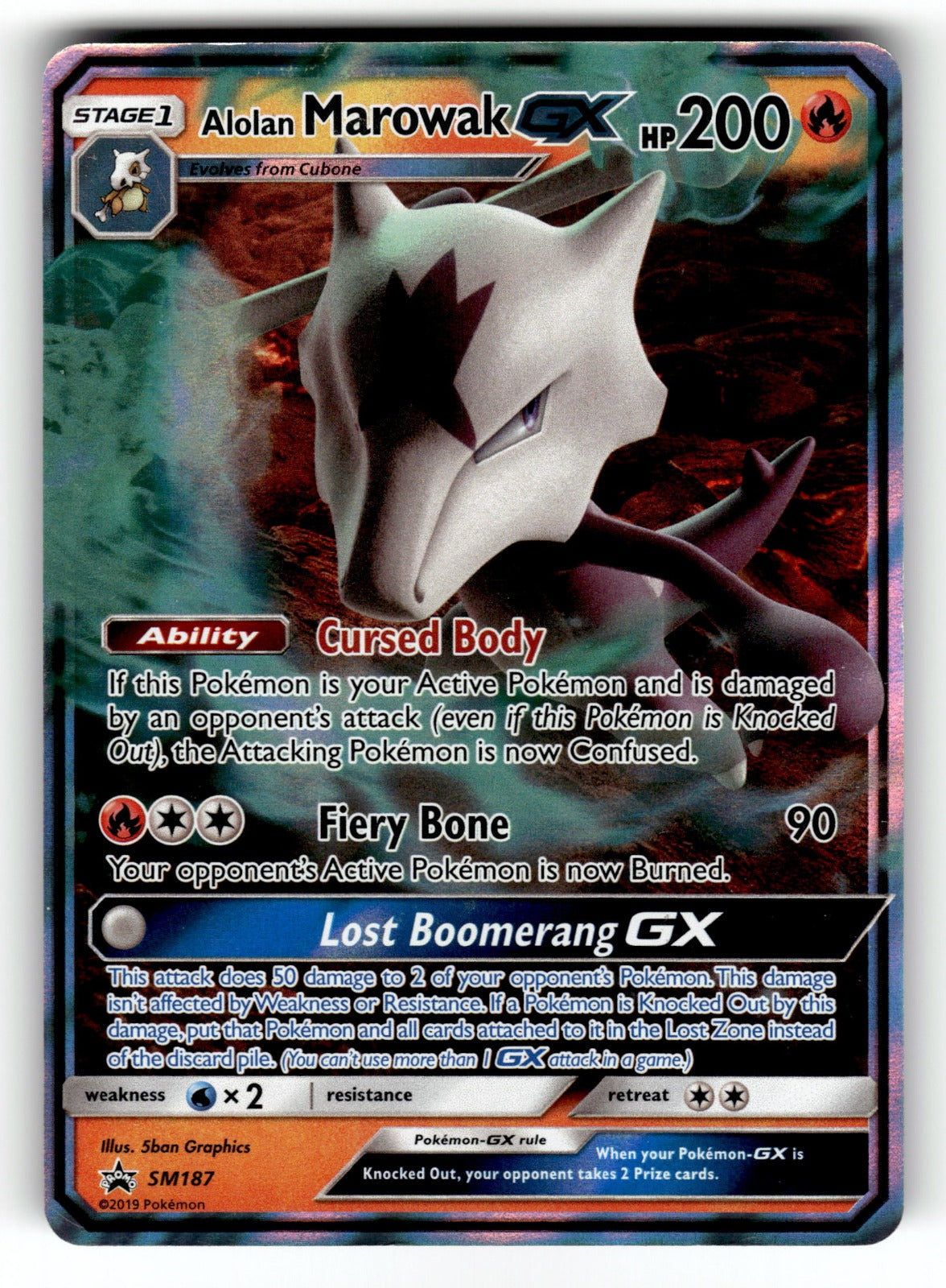 Alolan Marowak GX – SM187 SMP: SM Promos Promo HoloMP