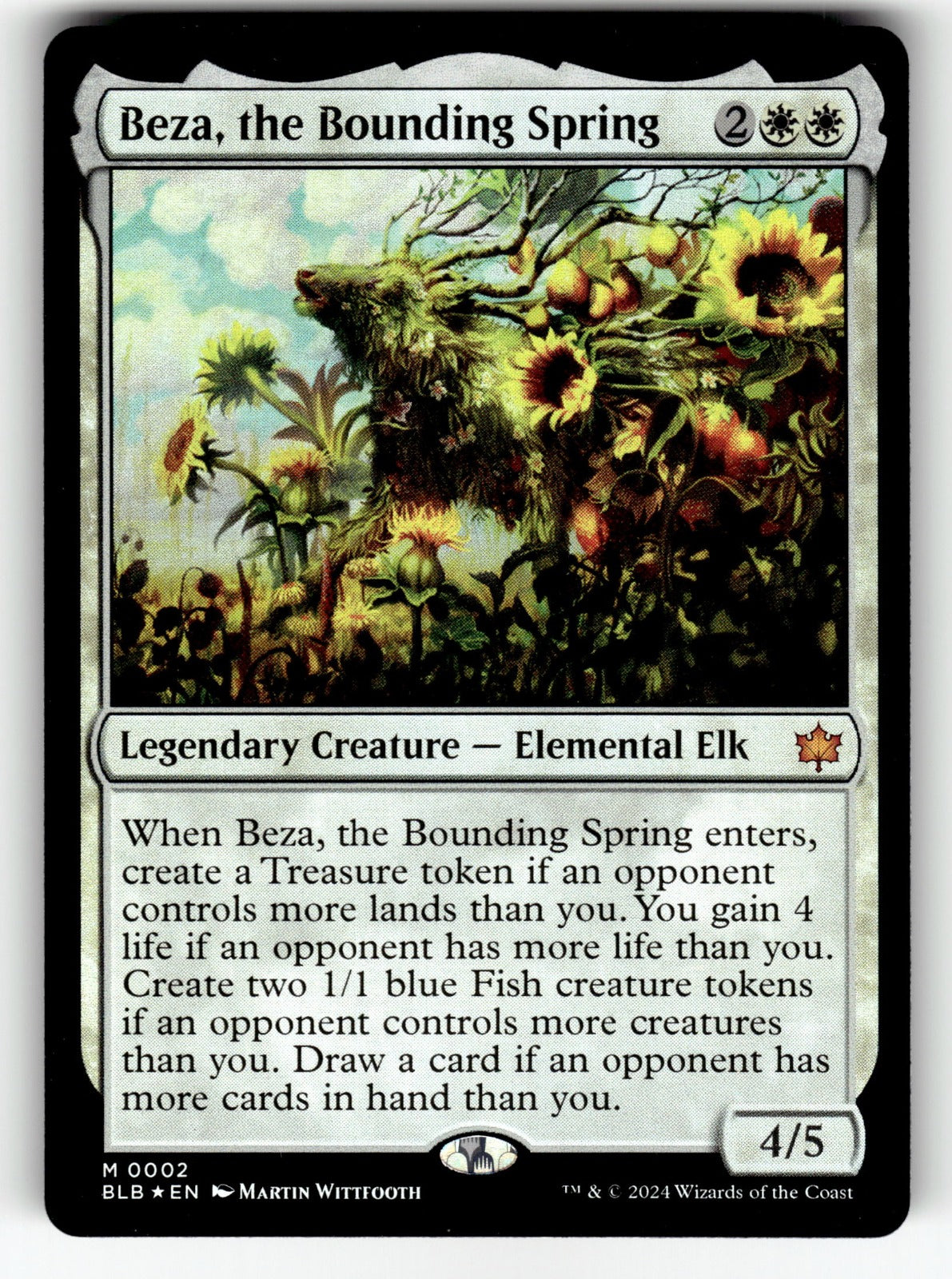 Beza, the Bounding Spring – 2 BLB: Bloomburrow M Foil NM