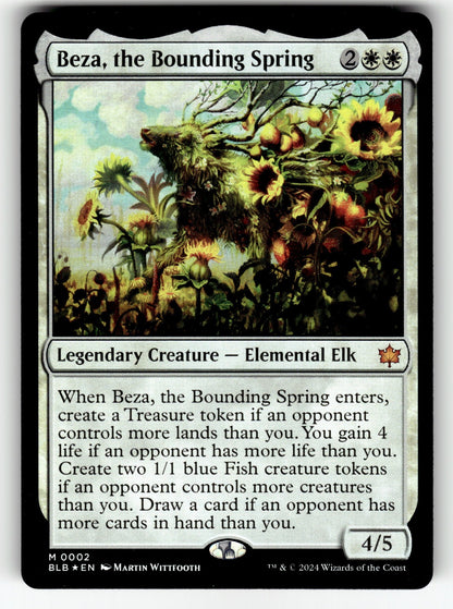 Beza, the Bounding Spring – 2 BLB: Bloomburrow M Foil NM
