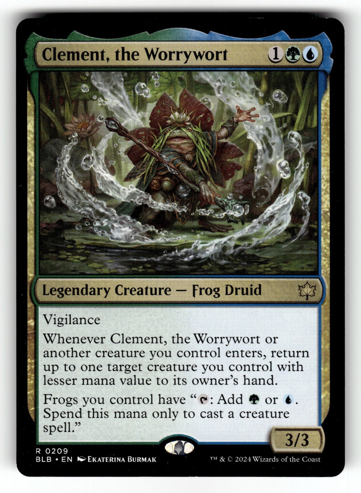 Clement, the Worrywort – 209 BLB: Bloomburrow R NM