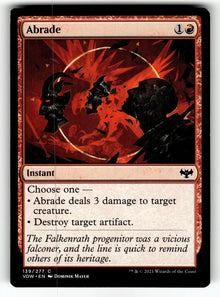 Abrade – 139 VOW: Innistrad: Crimson Vow C NM