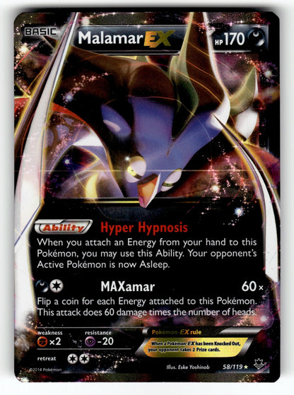 Malamar EX – 58/119 PHF: XY - Phantom Forces Ultra Rare Holo MP