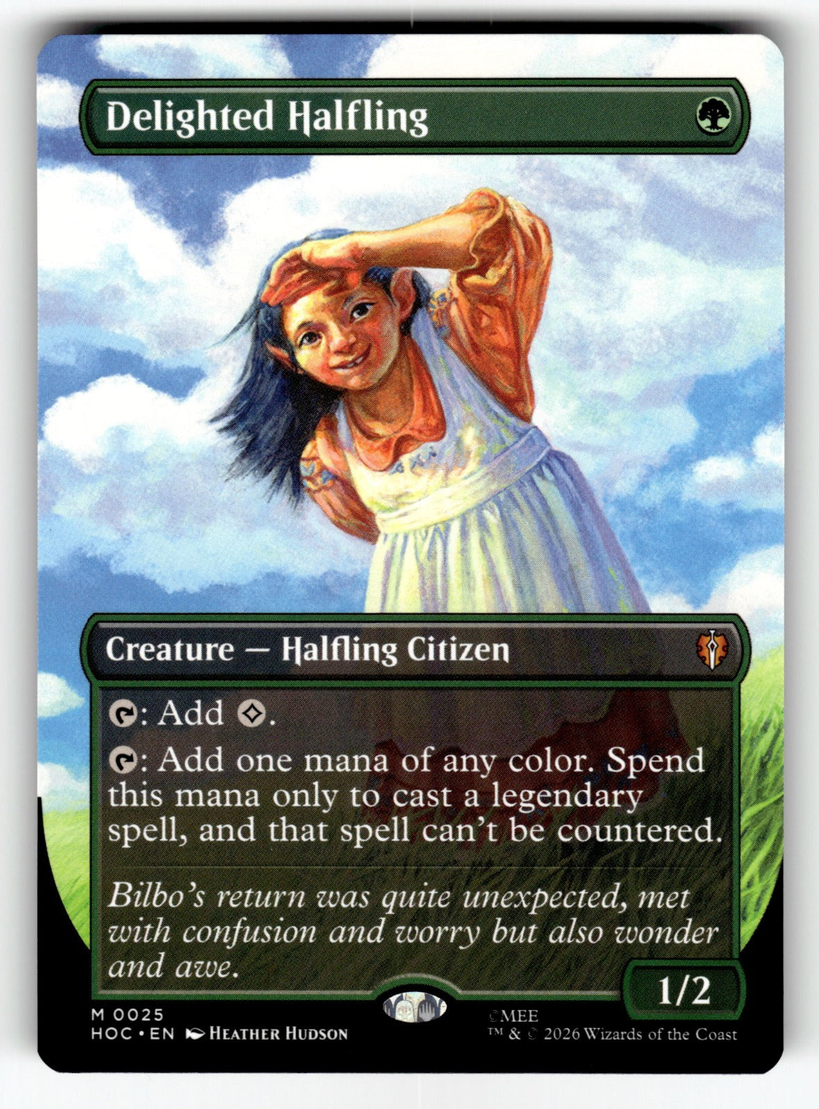 Delighted Halfling (Borderless) – 25 HOC: The Hobbit: Eternal-Legal M NM