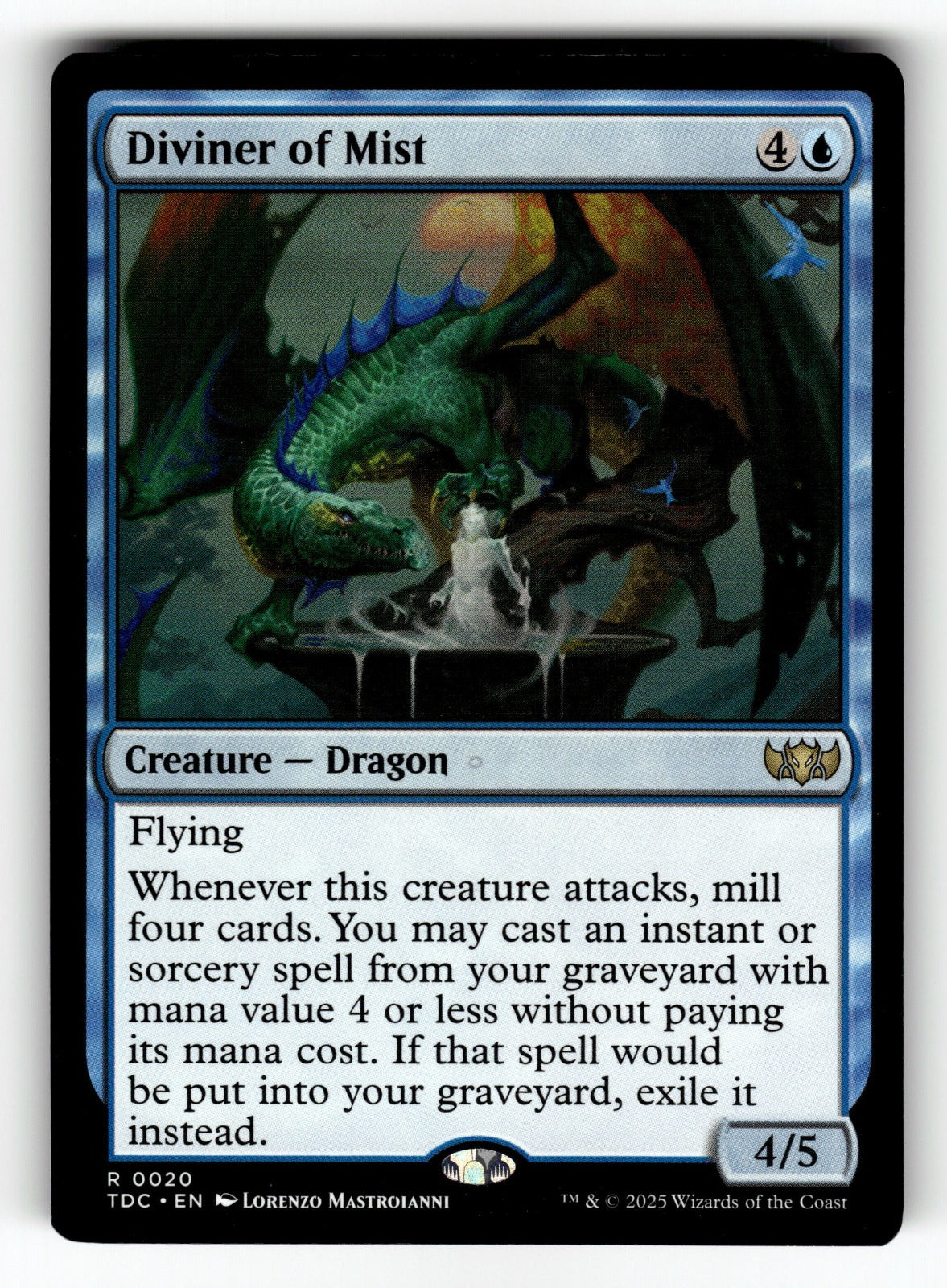 Diviner of Mist – 20 TDC: Commander: Tarkir: Dragonstorm R NM