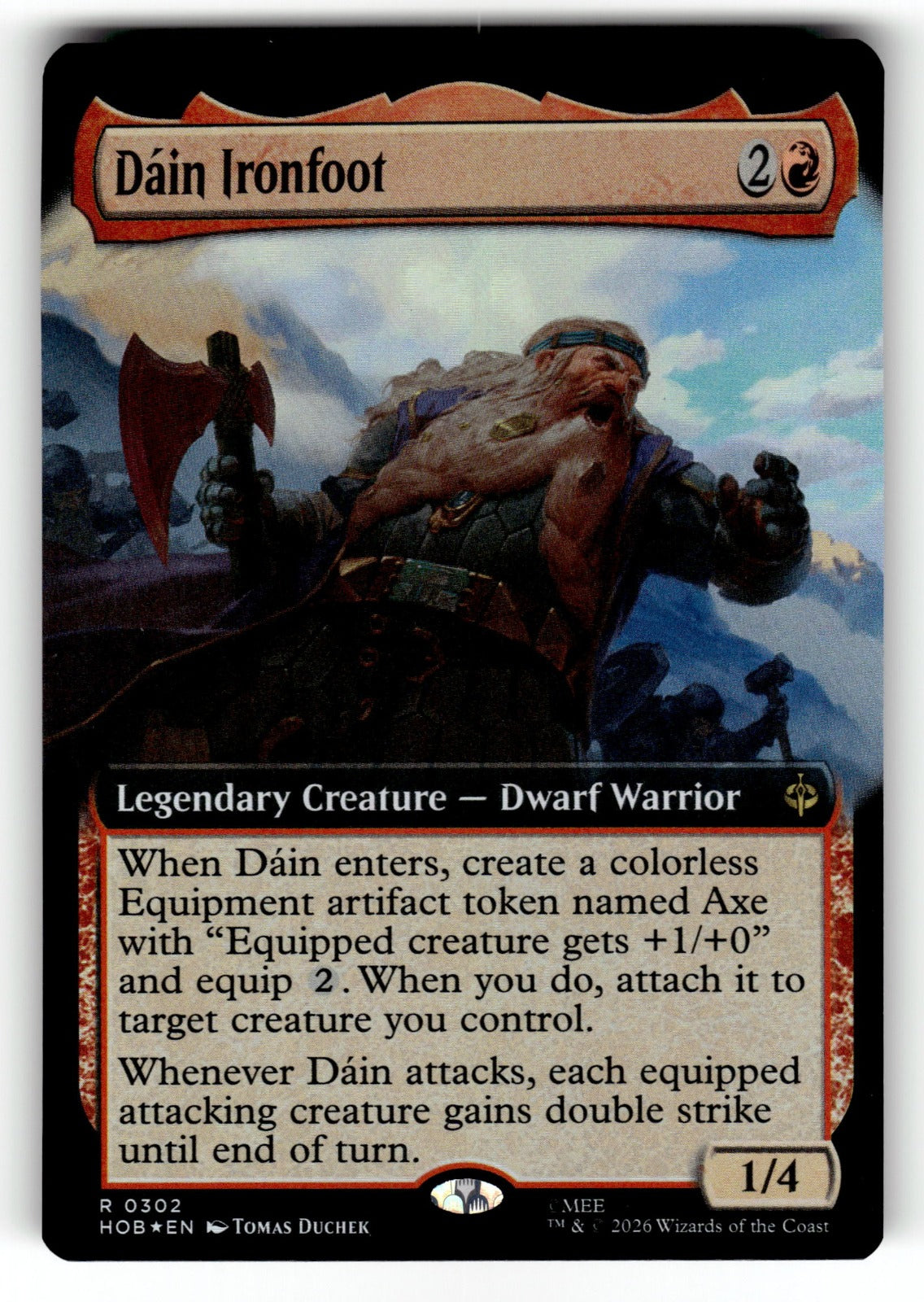 Dain Ironfoot (Extended Art) – 302 HOB: The Hobbit R Foil NM