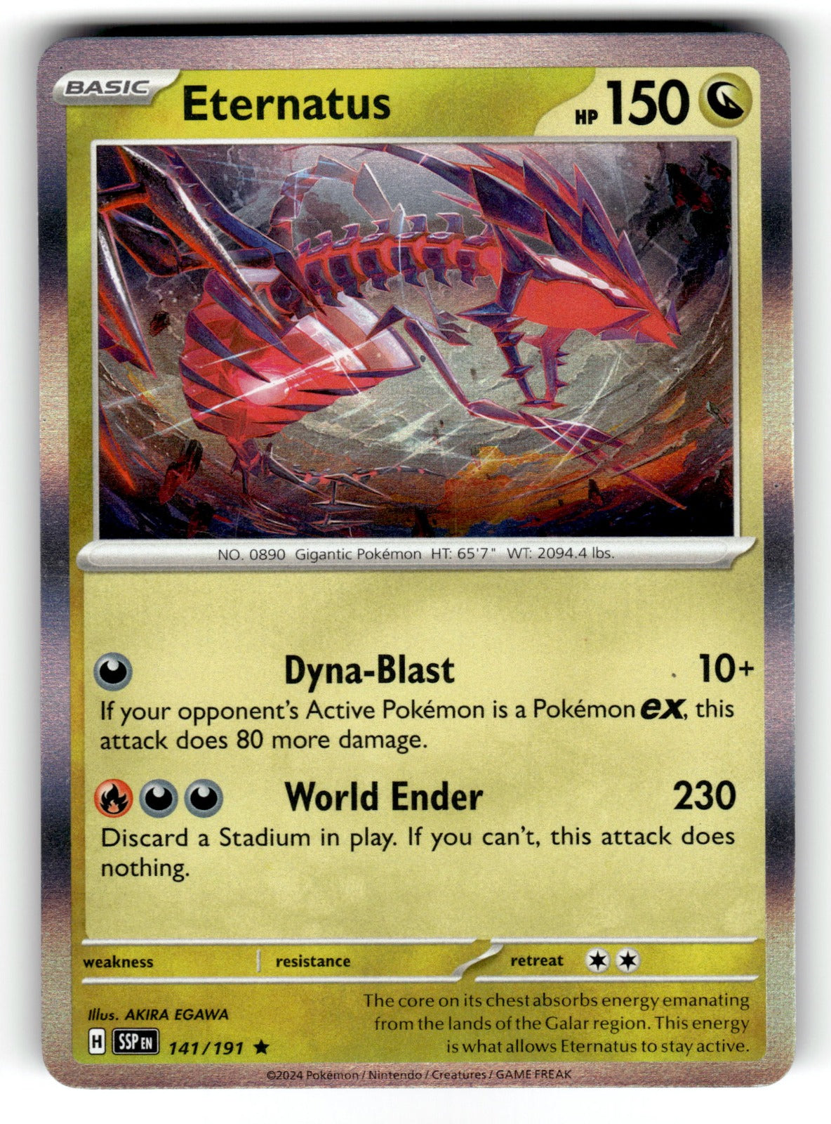 Eternatus – 141/191 SSP: SV08: Surging Sparks Rare Holo NM