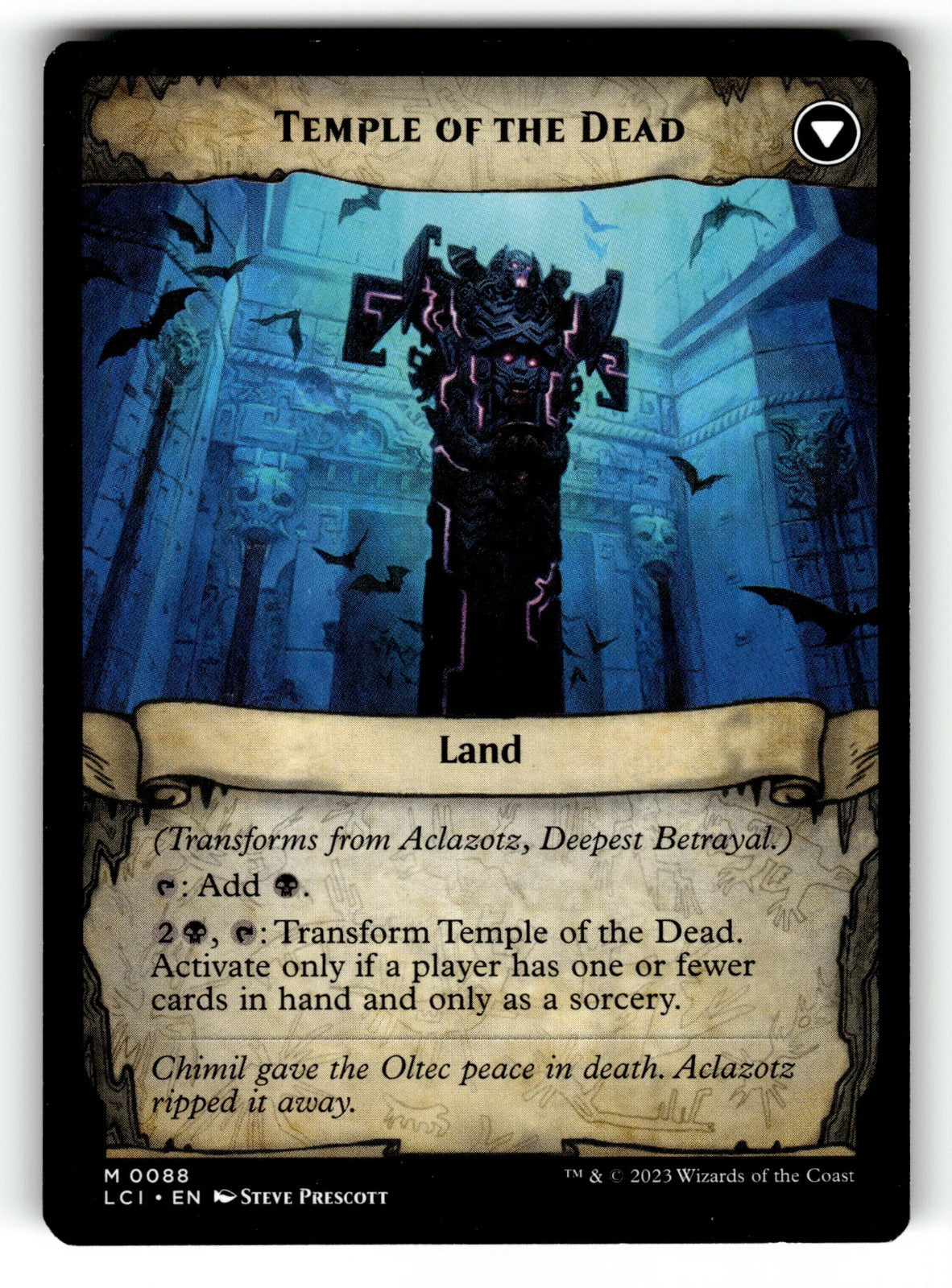 Aclazotz, Deepest Betrayal – 88 LCI: The Lost Caverns of Ixalan M NM (Back)