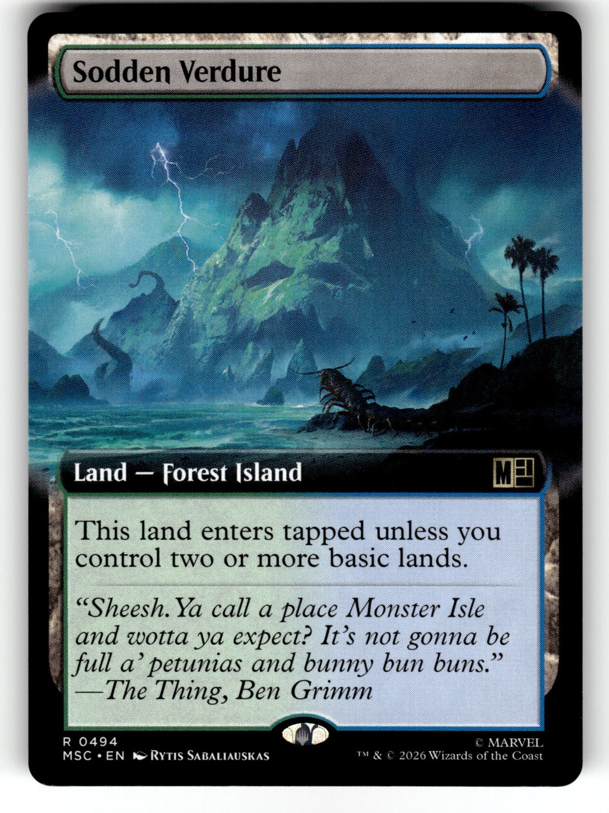 Sodden Verdure (Extended Art) – 494 MSC: Commander: Marvel Super Heroes R NM