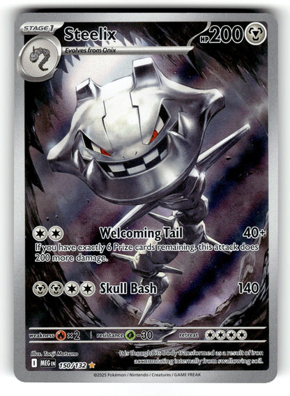 Steelix – 150/132 MEG: ME01: Mega Evolution Illustration Rare HoloNM