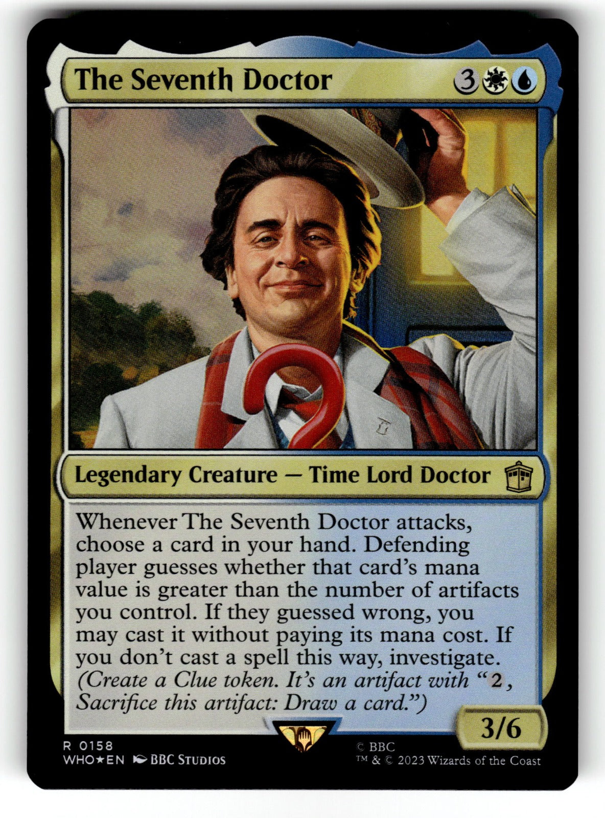The Seventh Doctor – 158 WHO: Universes Beyond: Doctor Who R FoilNM