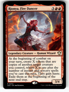 Rionya, Fire Dancer – 252 SOC: Commander: Secrets of Strixhaven R NM