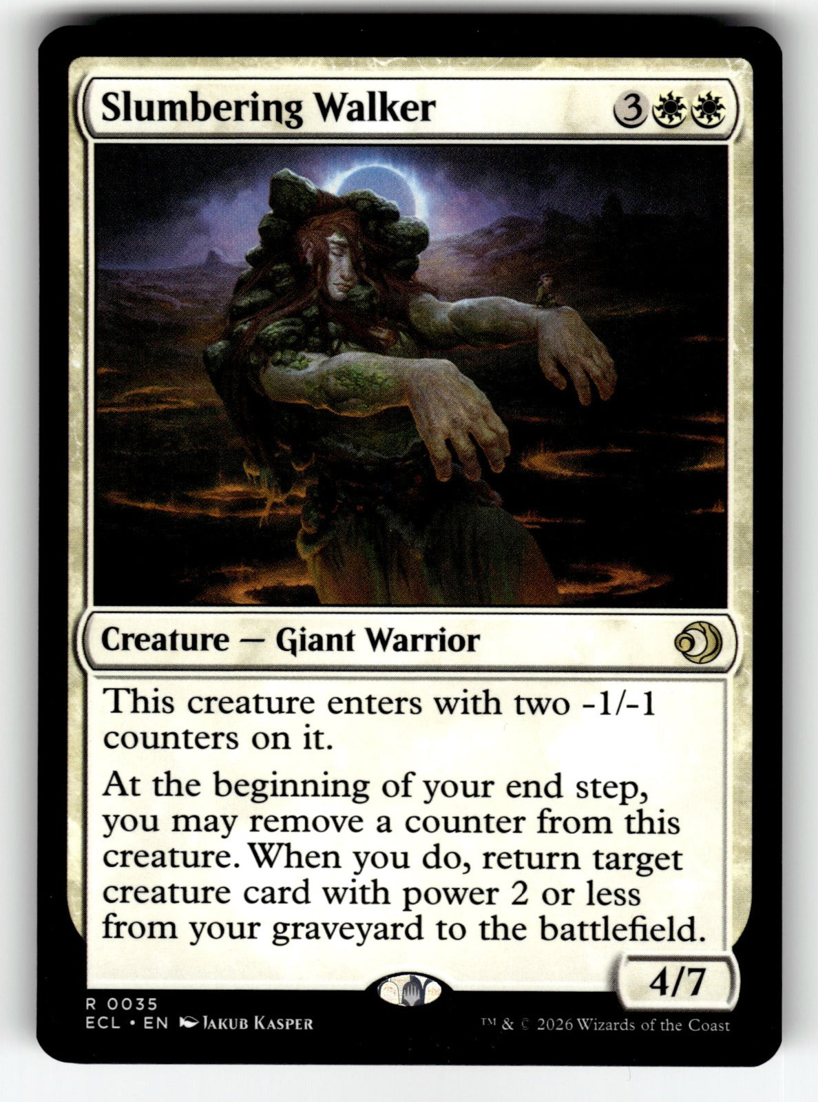 Slumbering Walker – 35 ECL: Lorwyn Eclipsed R NM