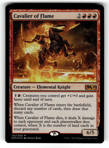 Cavalier of Flame – 125 M20: Core Set 2020 M Foil LP