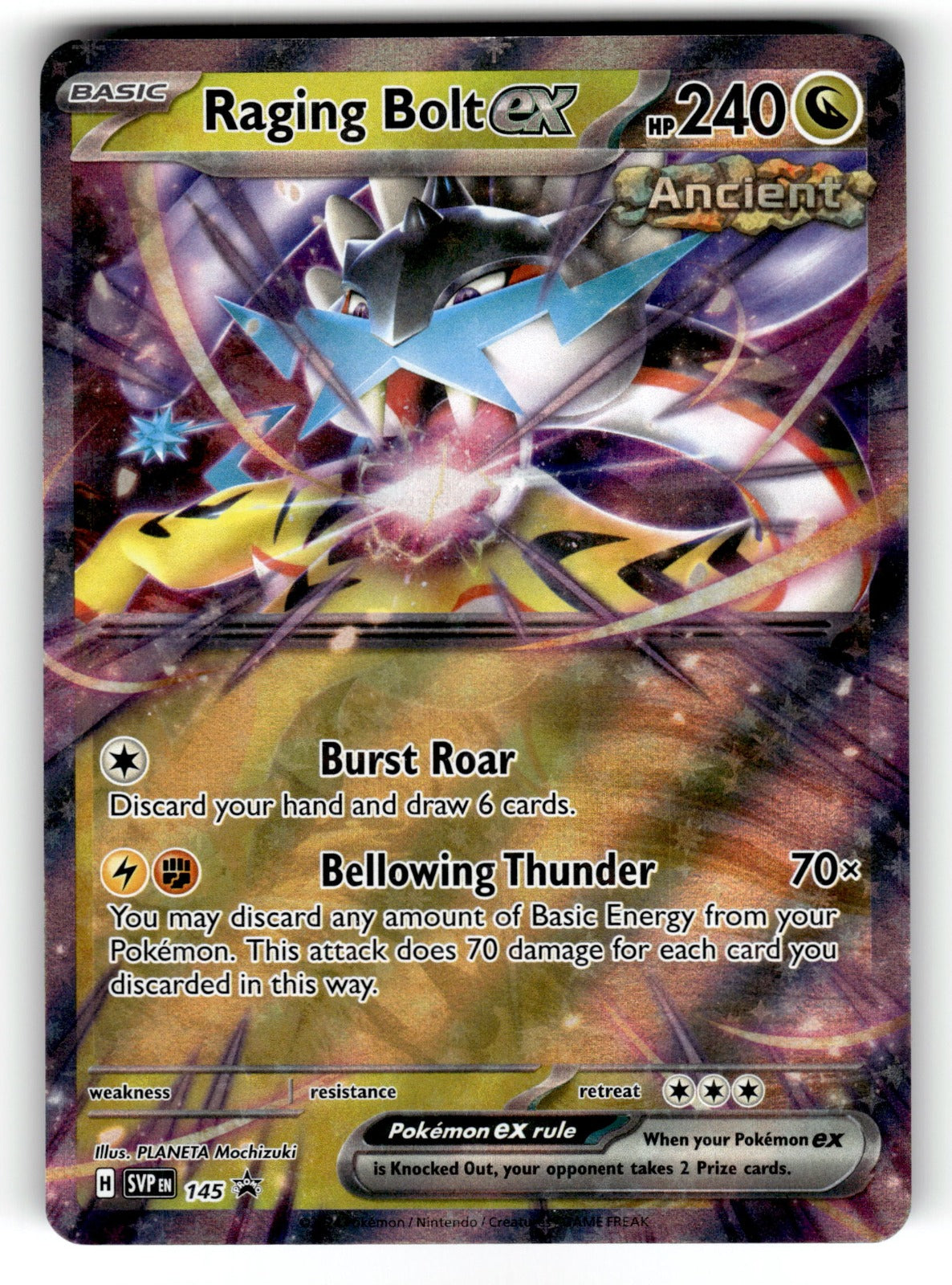 Raging Bolt ex – 145 SVP: SV: Scarlet & Violet Promo Cards Promo Holo NM