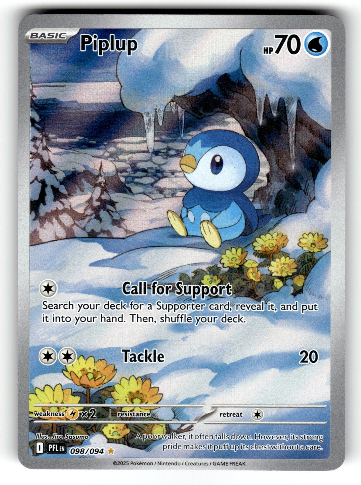 Piplup – 098/094 PFL: ME02: Phantasmal Flames Illustration Rare HoloNM
