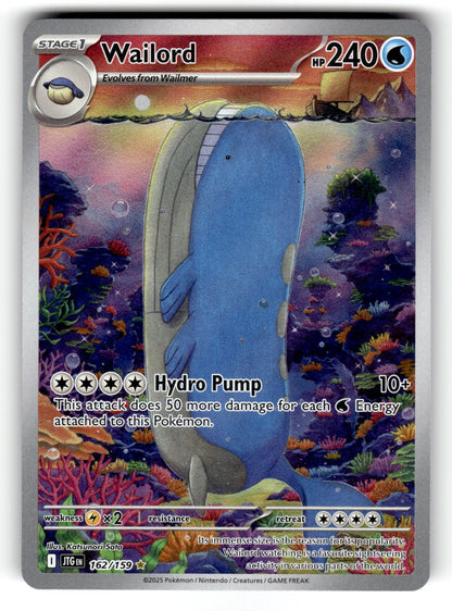 Wailord – 162/159 JTG: SV09: Journey Together Illustration Rare Holo NM