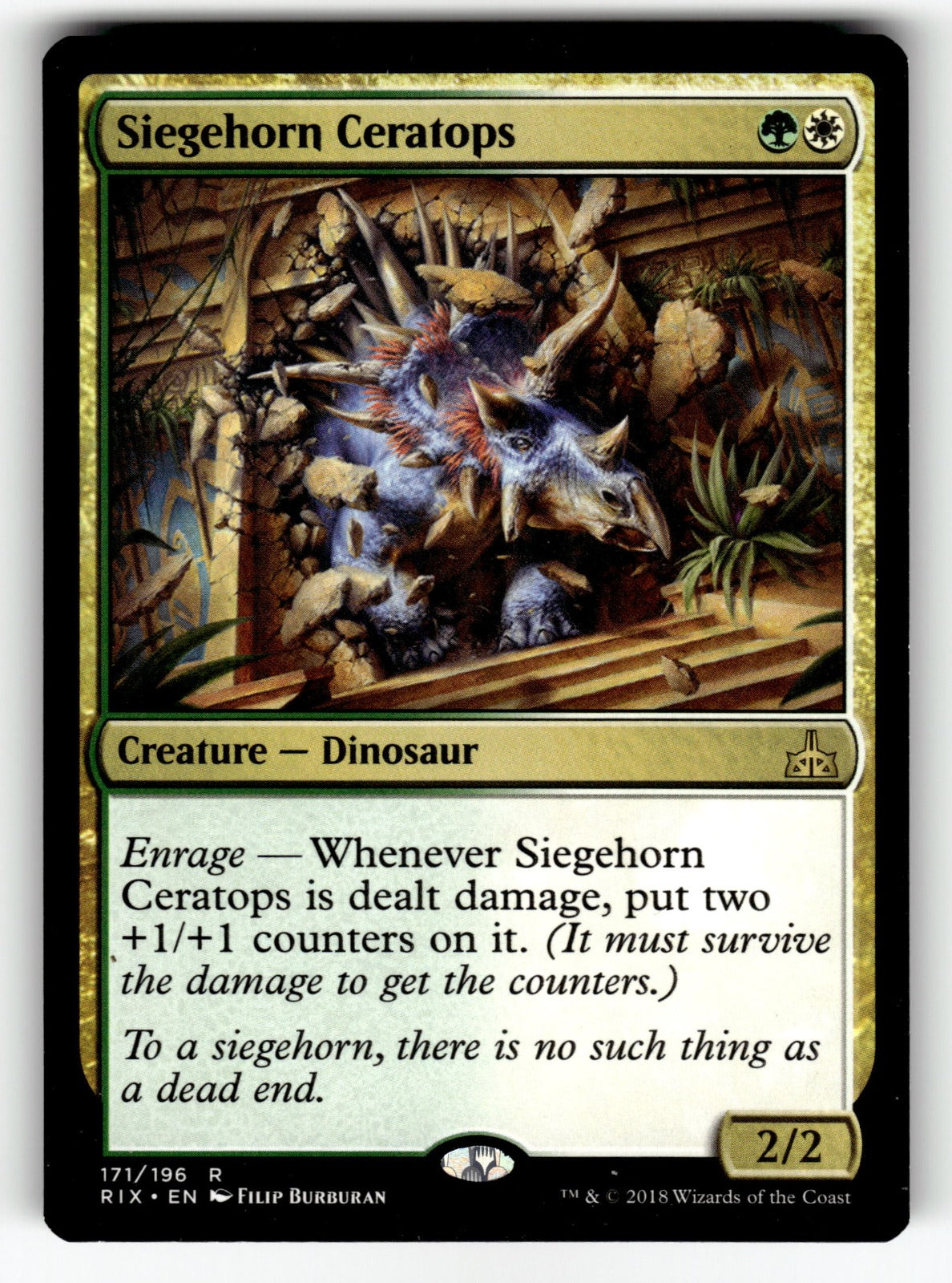 Siegehorn Ceratops – 171 RIX: Rivals of Ixalan R NM