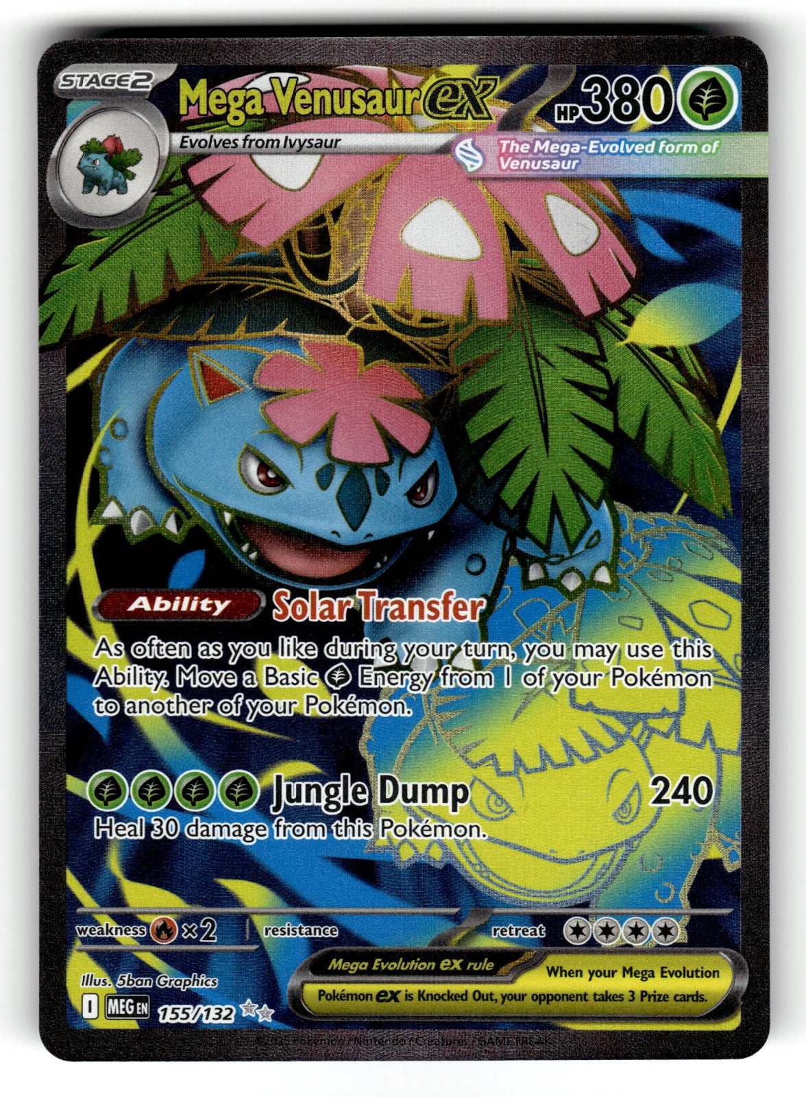 Mega Venusaur ex – 155/132 MEG: ME01: Mega Evolution Ultra Rare HoloNM