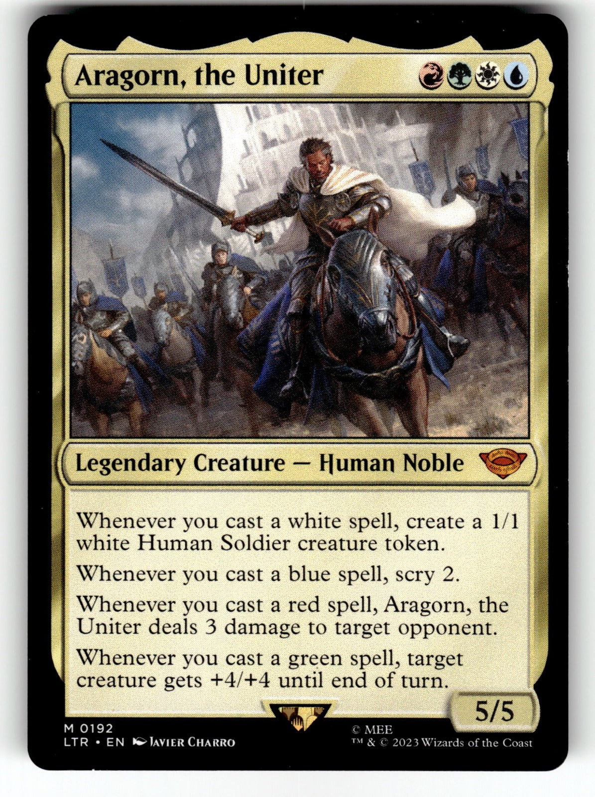 Aragorn, the Uniter – 192 LTR: Universes Beyond: The Lord of the Rings: Tales of Middle-earth M NM