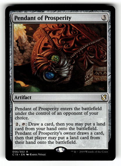 Pendant of Prosperity – 56 C19: Commander 2019 R NM