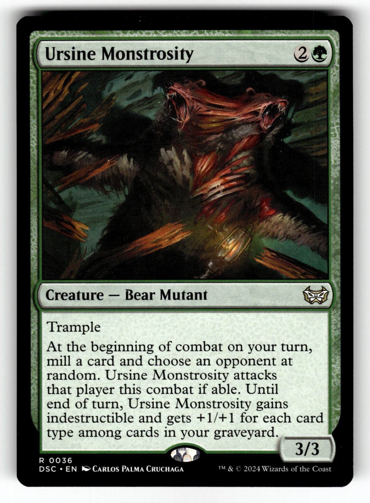 Ursine Monstrosity – 36 DSC: Commander: Duskmourn: House of Horror R NM