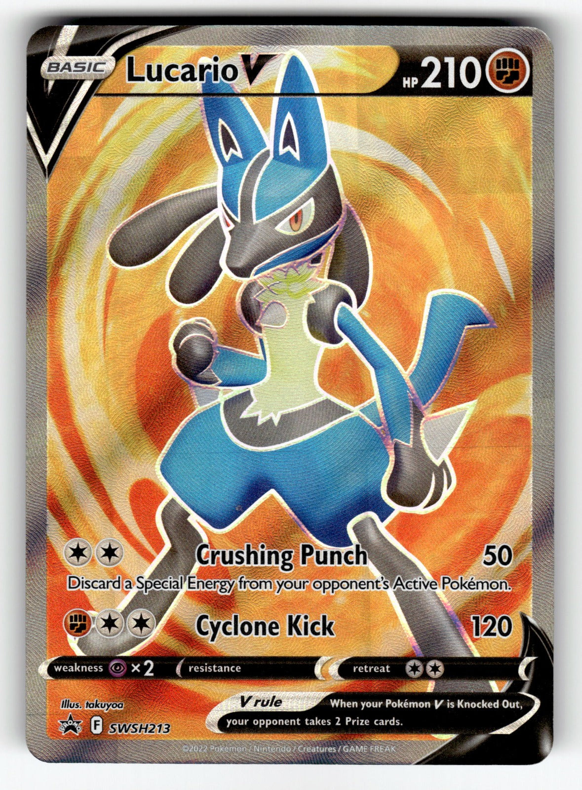 Lucario V – SWSH213 SWSD: SWSH: Sword & Shield Promo Cards Promo Holo NM