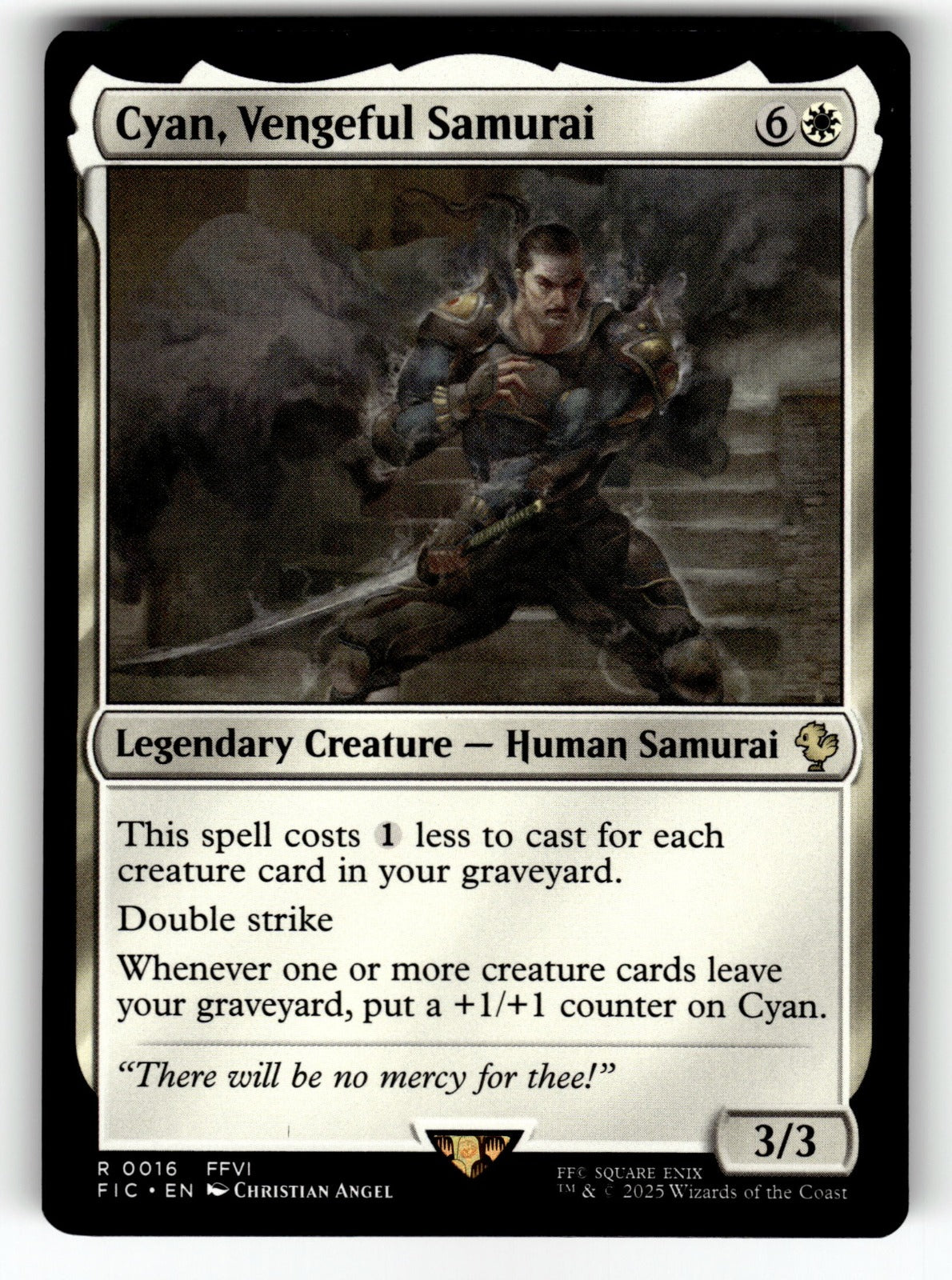 Cyan, Vengeful Samurai – 16 FIC: Commander: FINAL FANTASY R NM