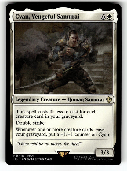 Cyan, Vengeful Samurai – 16 FIC: Commander: FINAL FANTASY R NM
