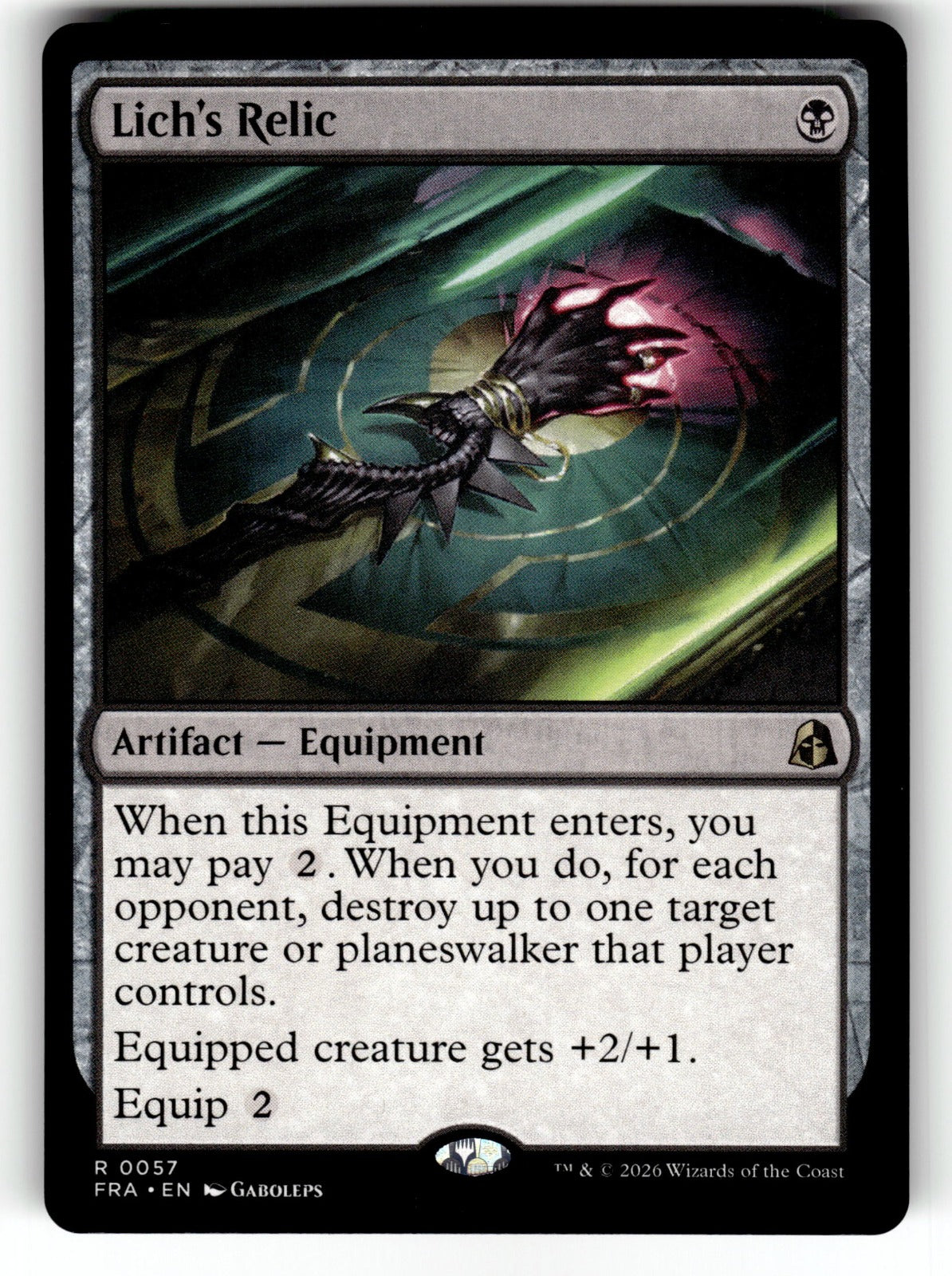 Lich's Relic – 57 FRA: Reality Fracture R NM