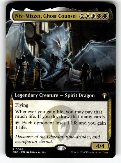 Niv-Mizzet, Ghost Counsel (Extended Art) – 95 FRC: Commander: Reality Fracture R NM