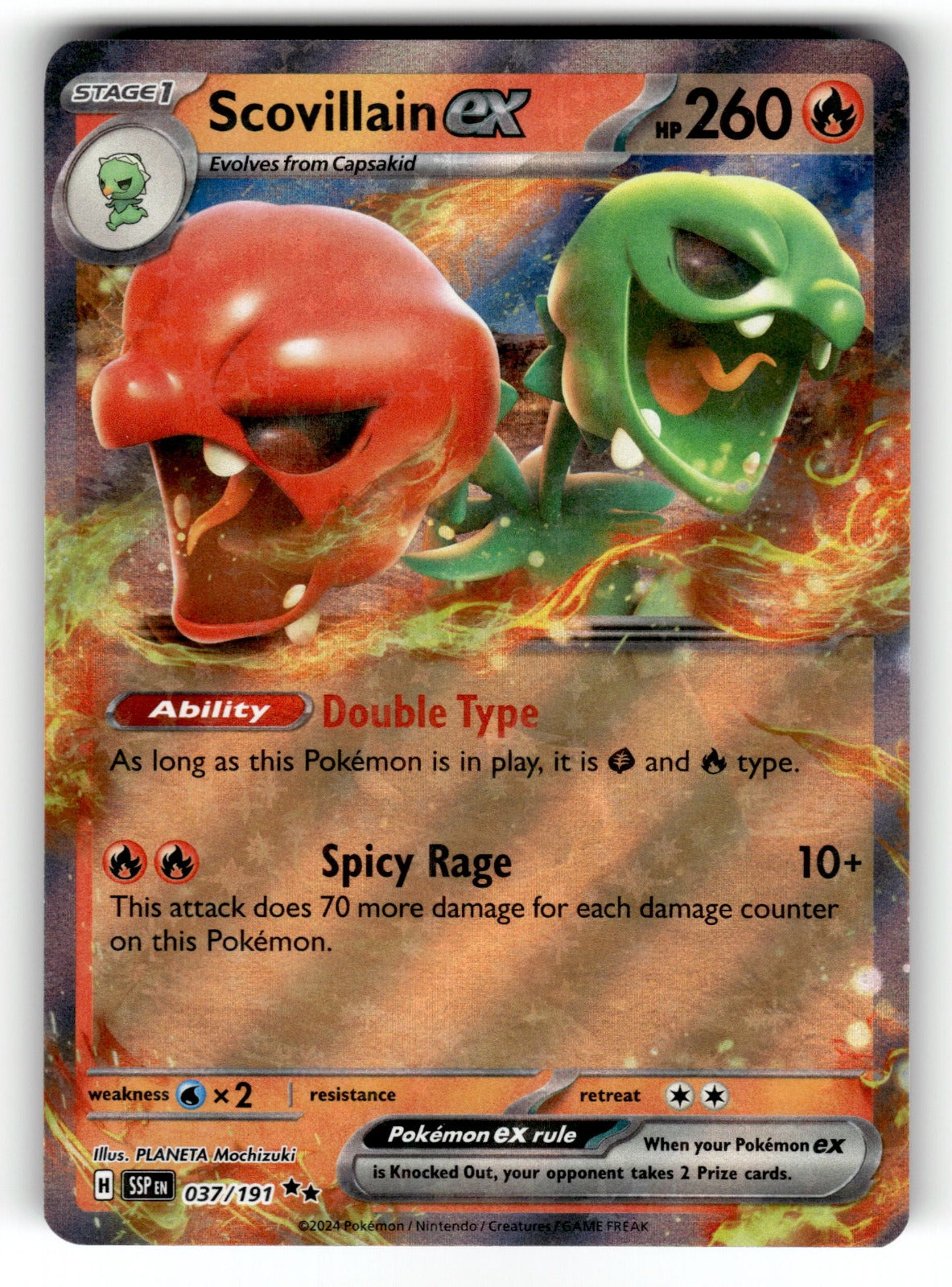 Scovillain ex – 037/191 SSP: SV08: Surging Sparks Double Rare Holo NM