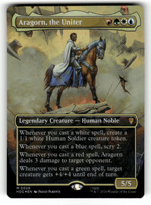 Aragorn, the Uniter (Borderless) – 29 HOC: The Hobbit: Eternal-Legal M Foil NM