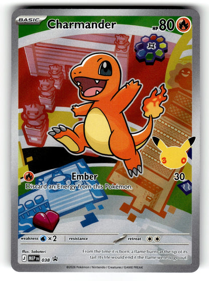 Charmander – 038 MEP: ME: Mega Evolution Promo Promo Holo NM