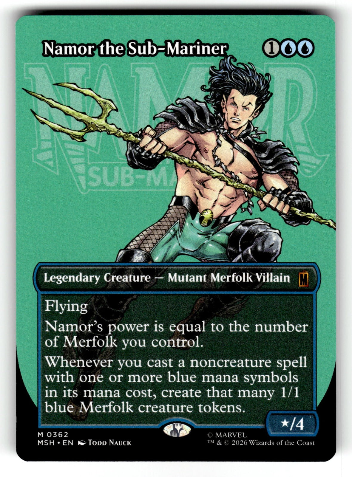 Namor the Sub-Mariner (Borderless) – 362 MSH: Marvel Super Heroes M NM