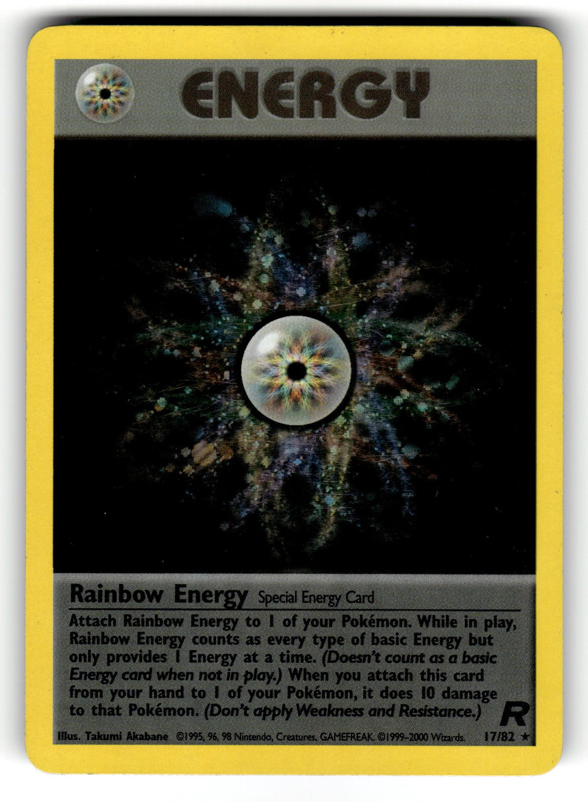 Rainbow Energy (17) – 17/82 TR: Team Rocket Holo Rare Unlimited HoloLP