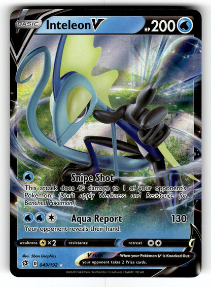 Inteleon V – 049/192 SWSH02: SWSH02: Rebel Clash Ultra Rare Holo NM
