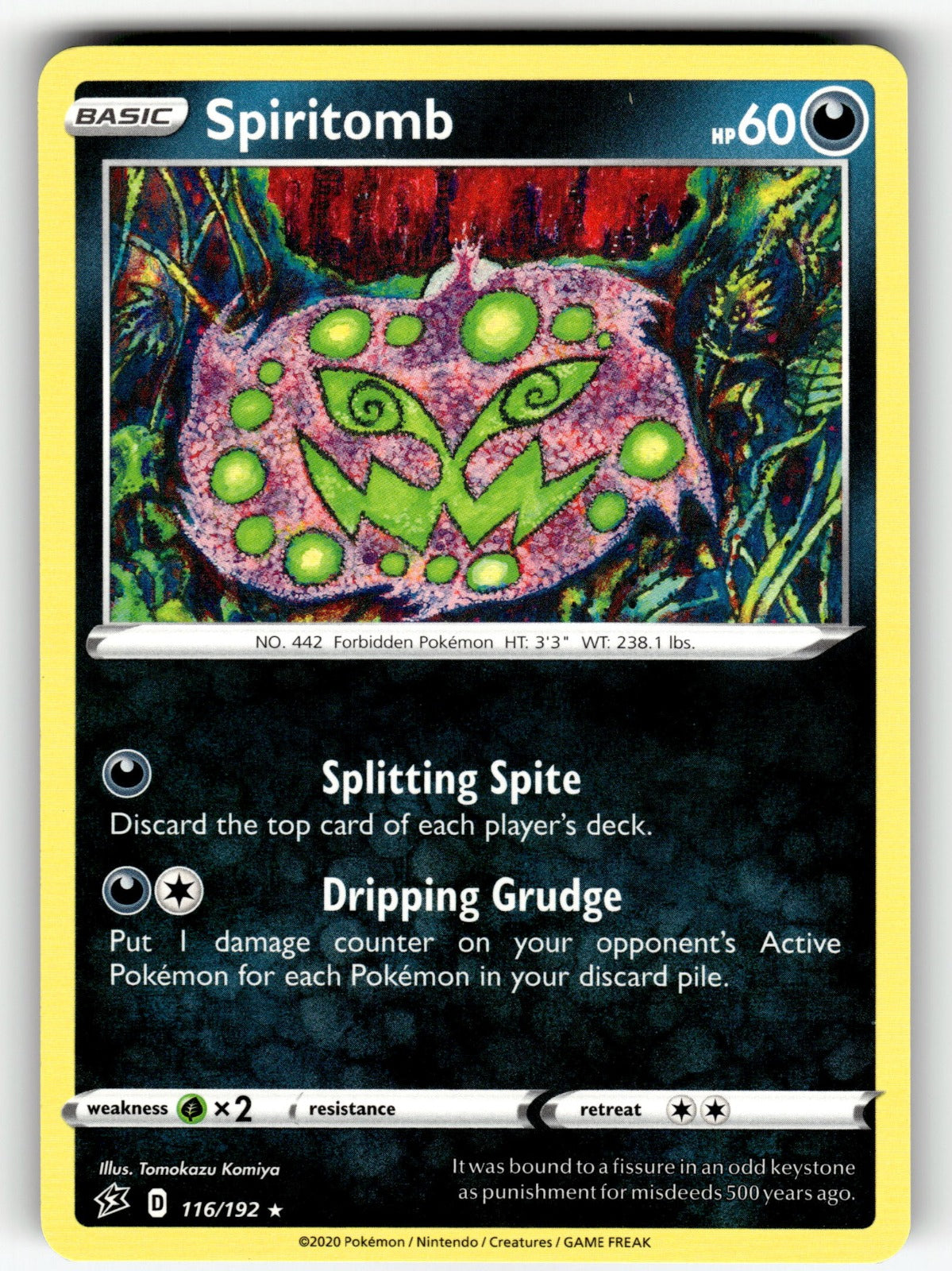 Spiritomb – 116/192 SWSH02: SWSH02: Rebel Clash Rare NM