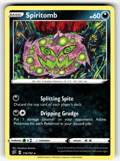 Spiritomb – 116/192 SWSH02: SWSH02: Rebel Clash Rare NM