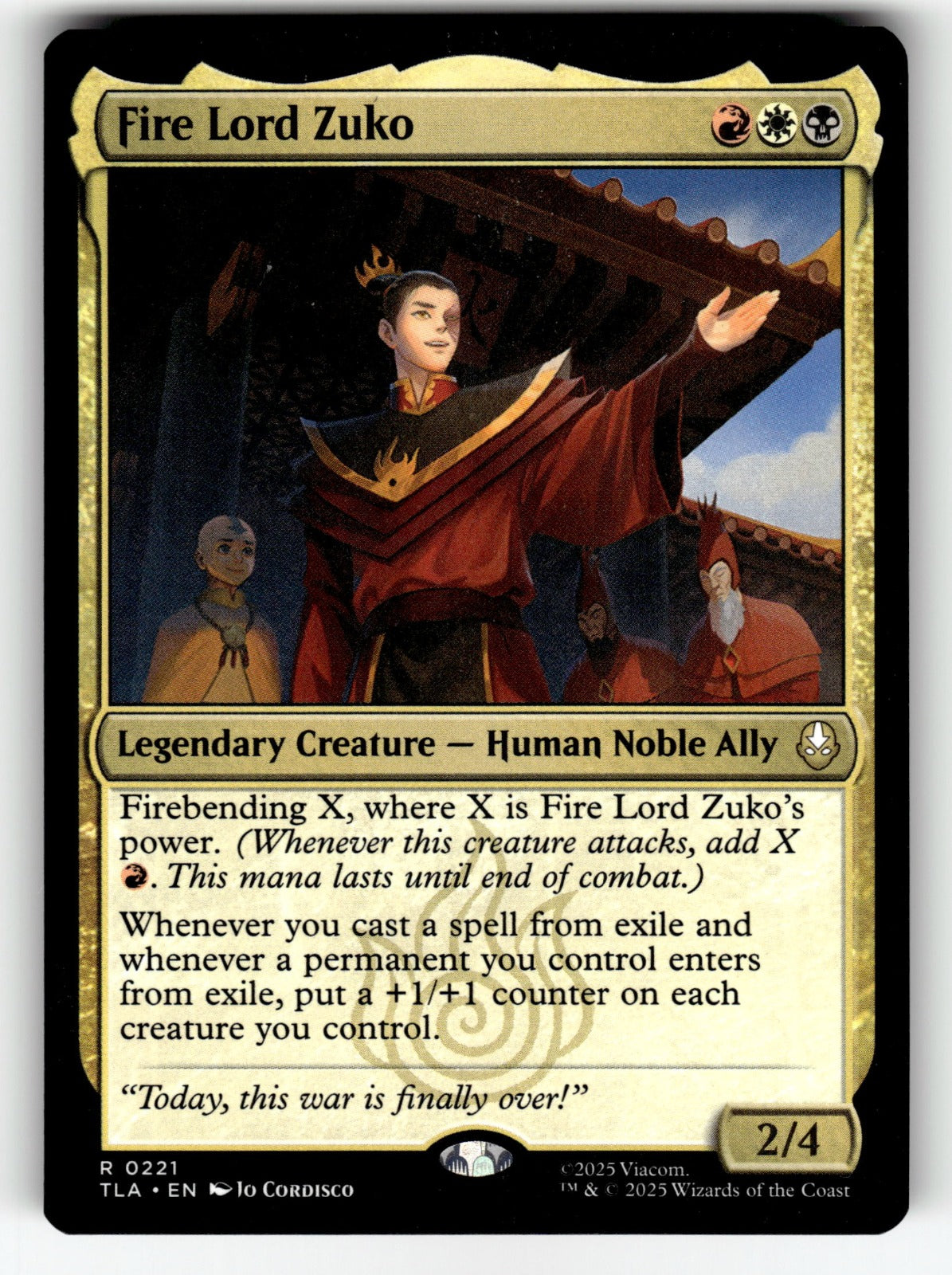 Fire Lord Zuko – 221 TLA: Avatar: The Last Airbender R NM